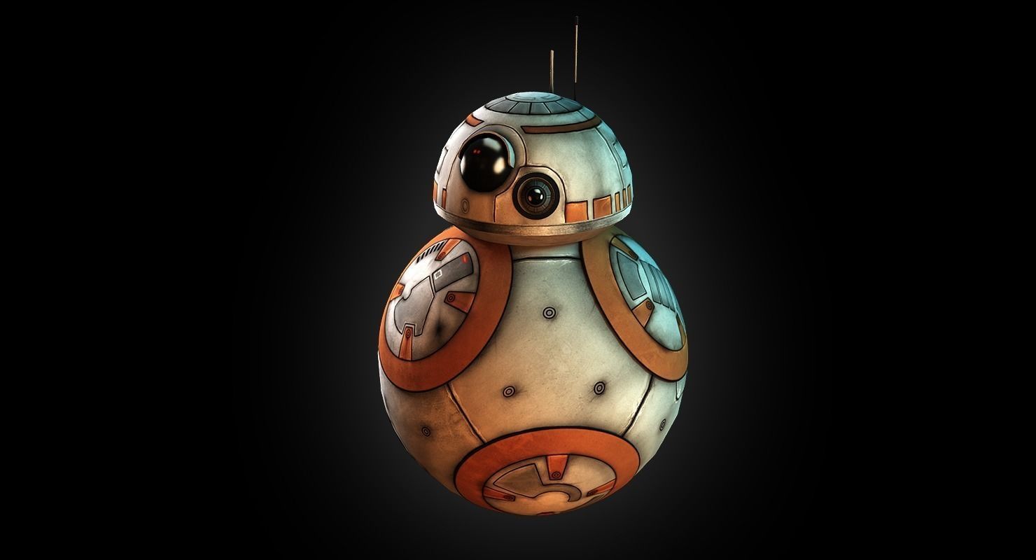 BB-8 droid Low-poly 3D model_1