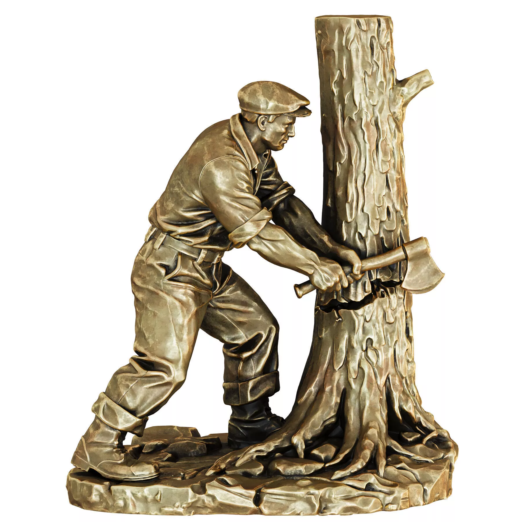 lumberjack statue 3D model