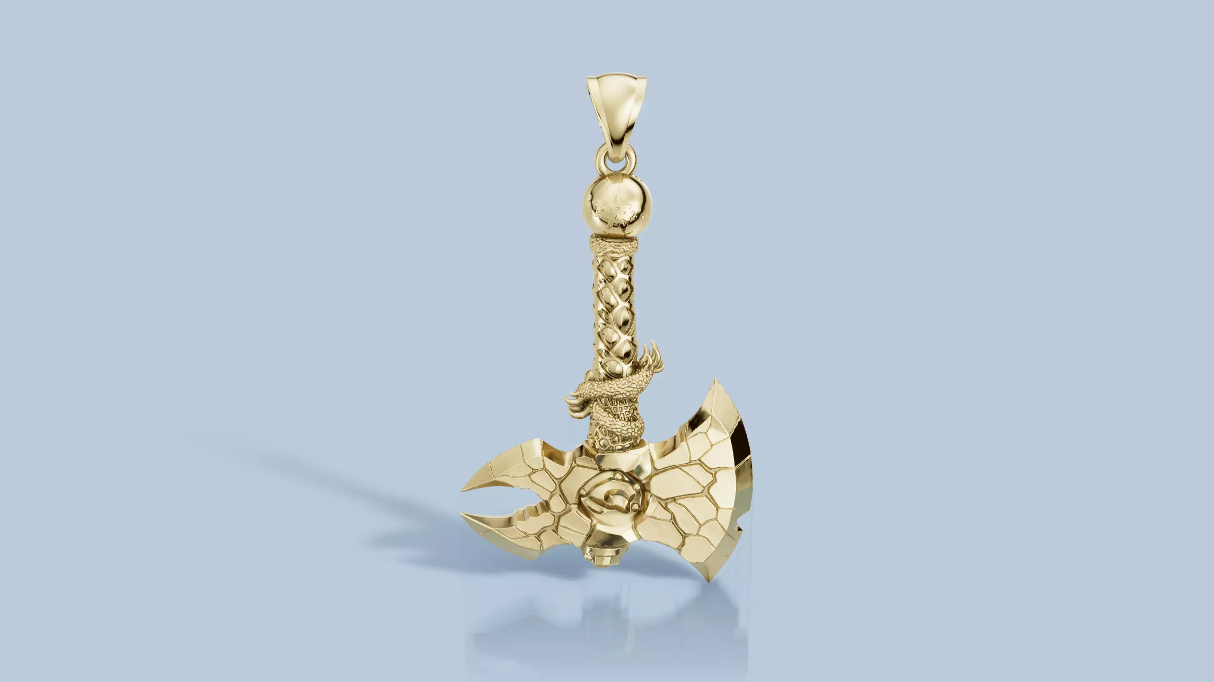 Viking Battle Axe Pendant 3D print model