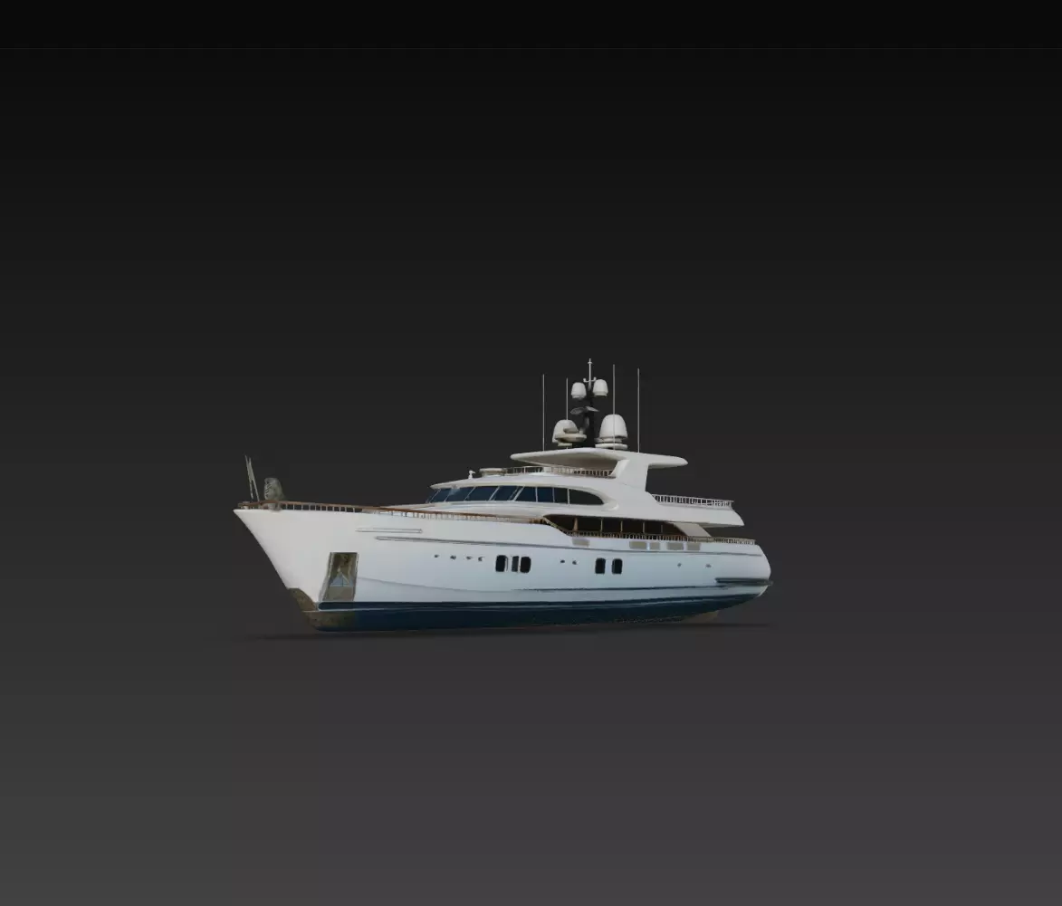 Tri Deck Motor Yacht STL Luxury Marine Vessel Model 3D print model