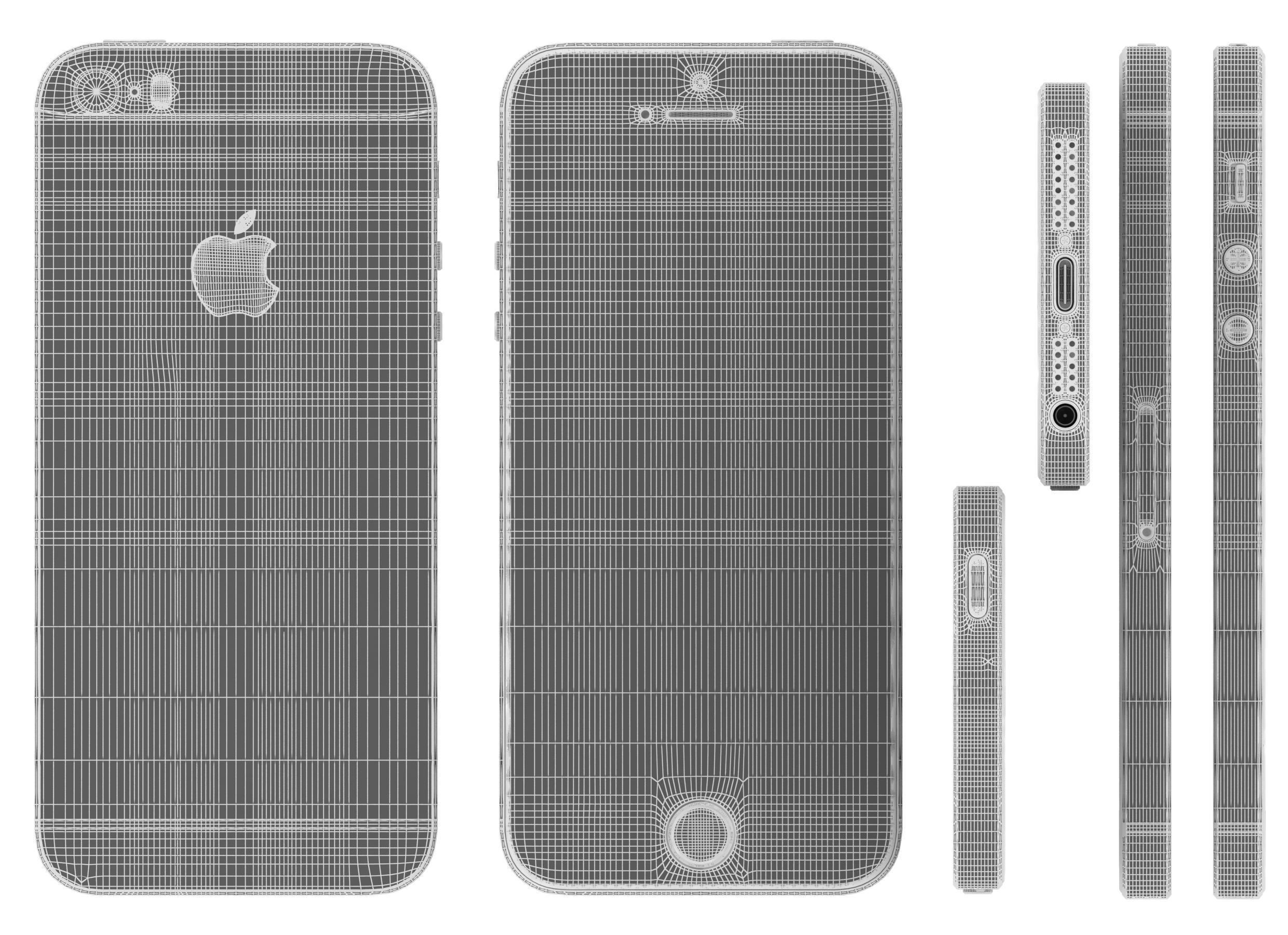 Apple iPhone SE Rose Gold 3D model_10