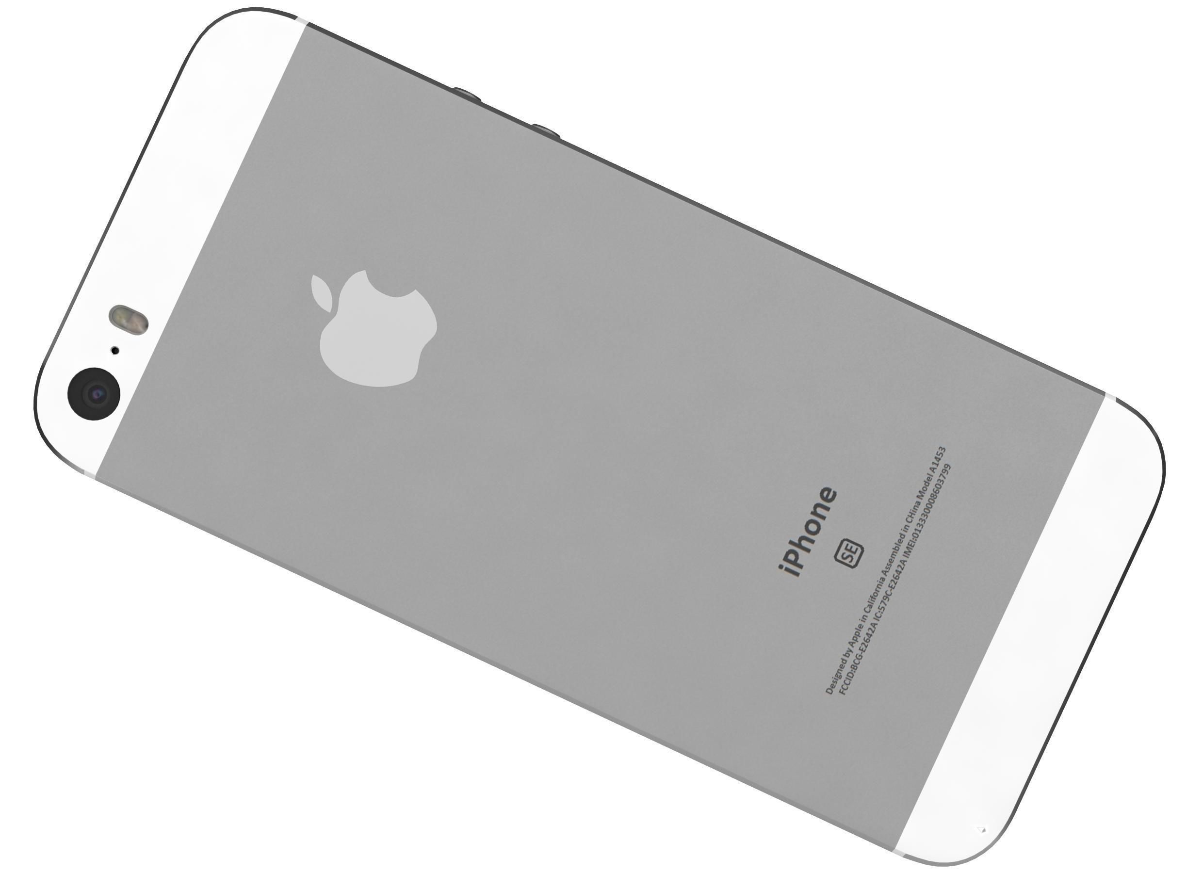 Apple iPhone SE Silver 3D model_5