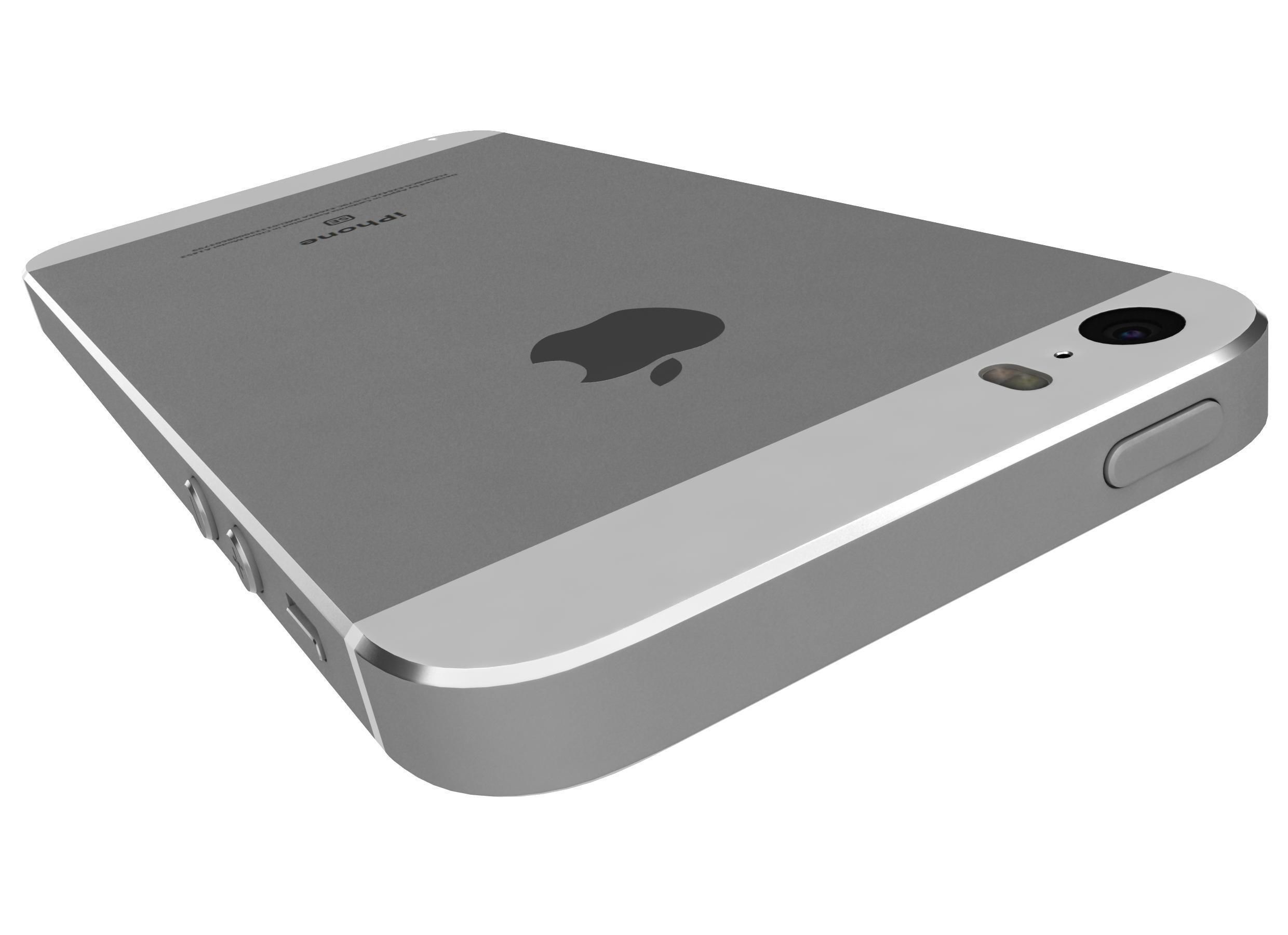 Apple iPhone SE Silver 3D model_8