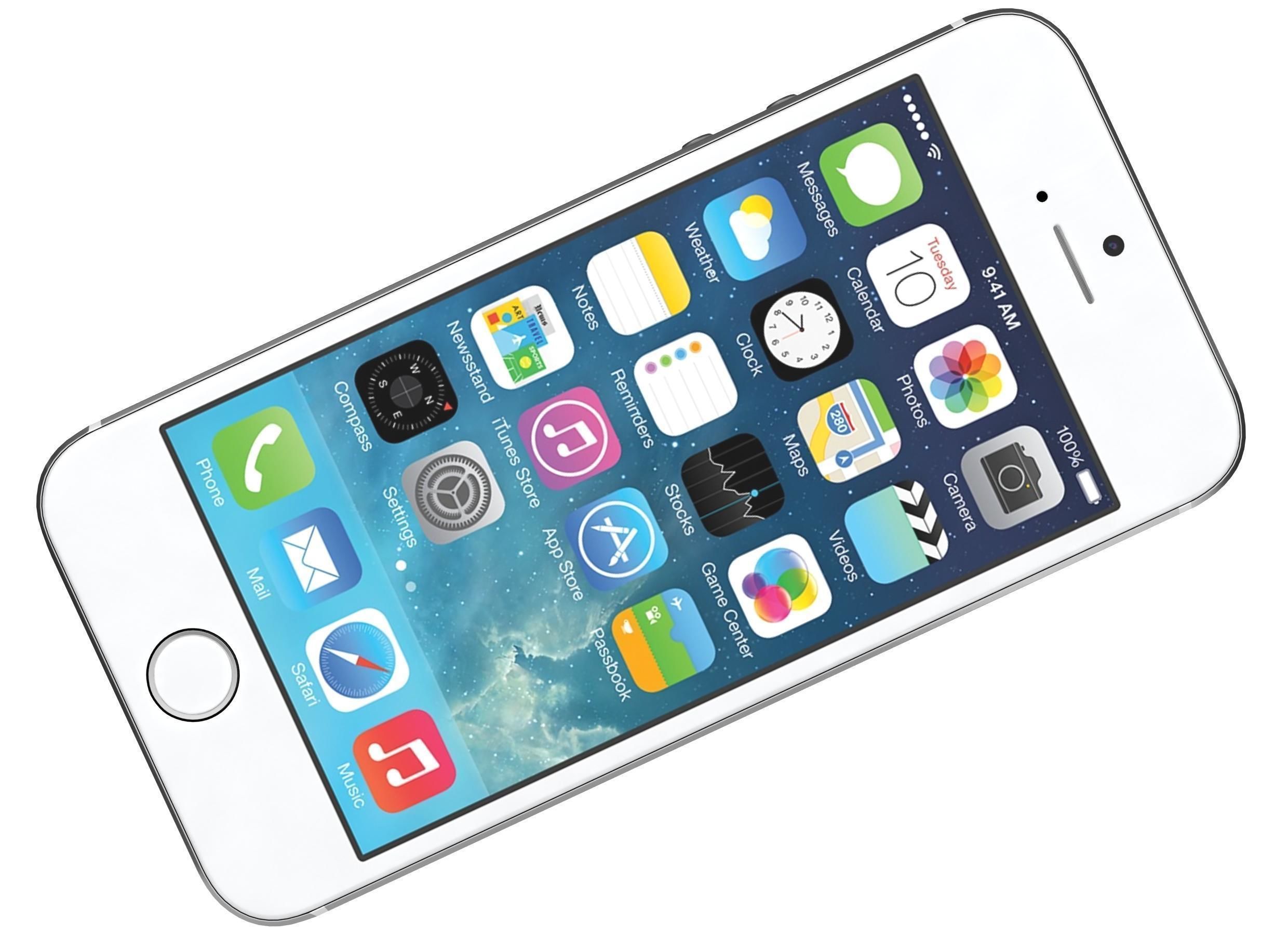 Apple iPhone SE Silver 3D model_4