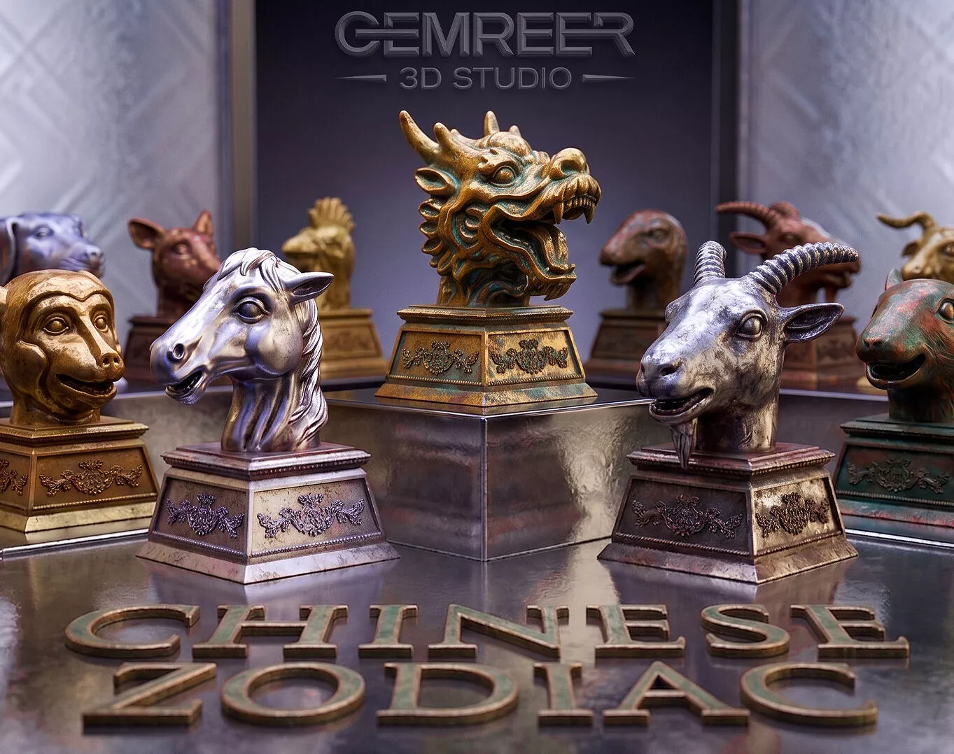 Chinese Zodiac 3D Print Pack 3D print model