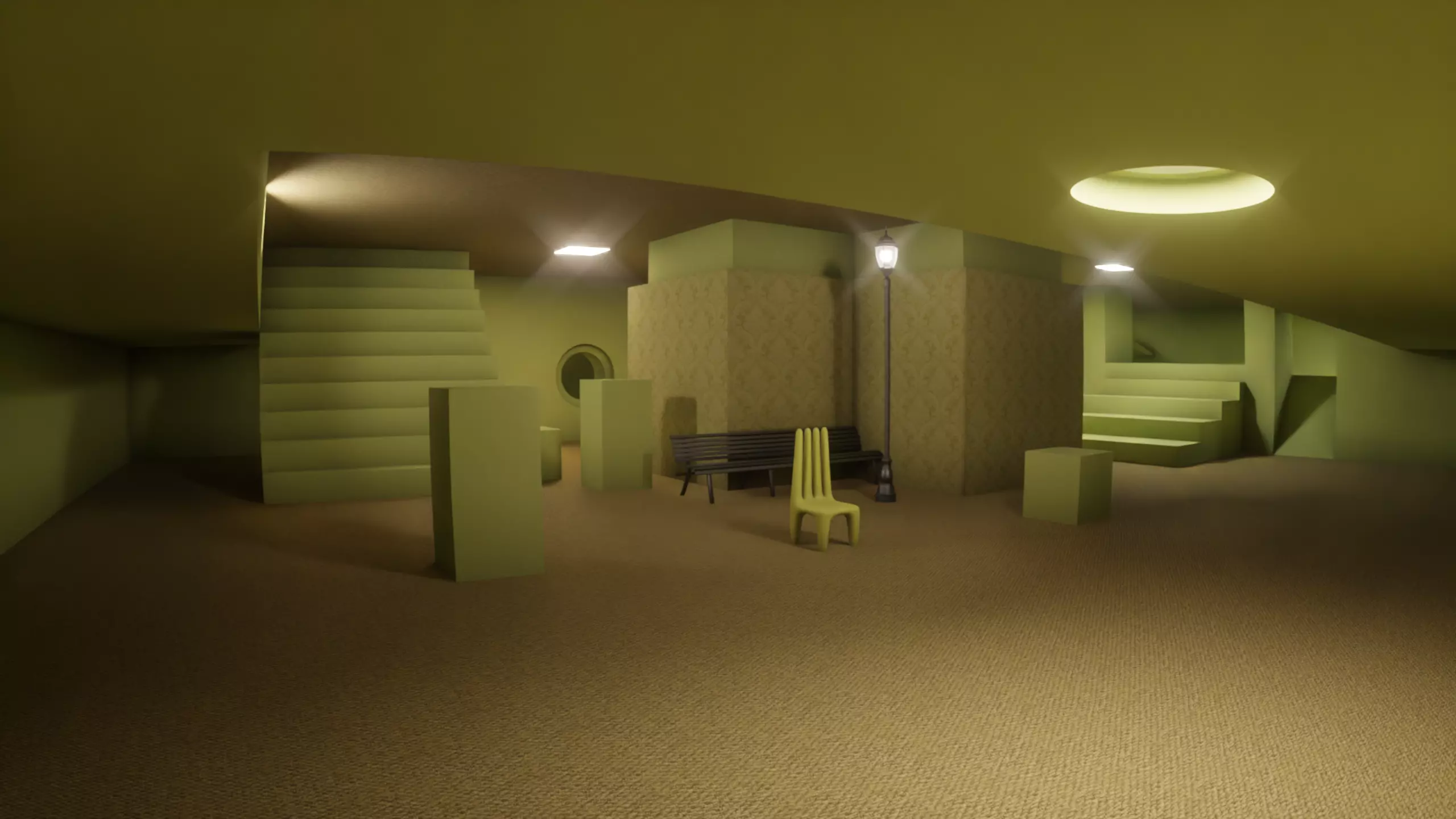 Ola Room - BACKROOMS Low-poly 3D model