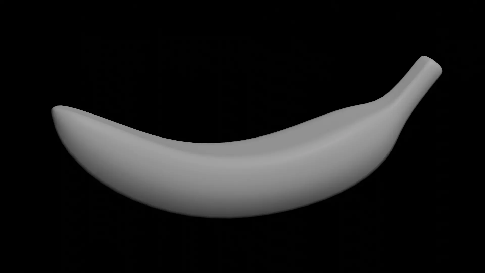 Untextured Banana Texture Practice Free low-poly 3D model