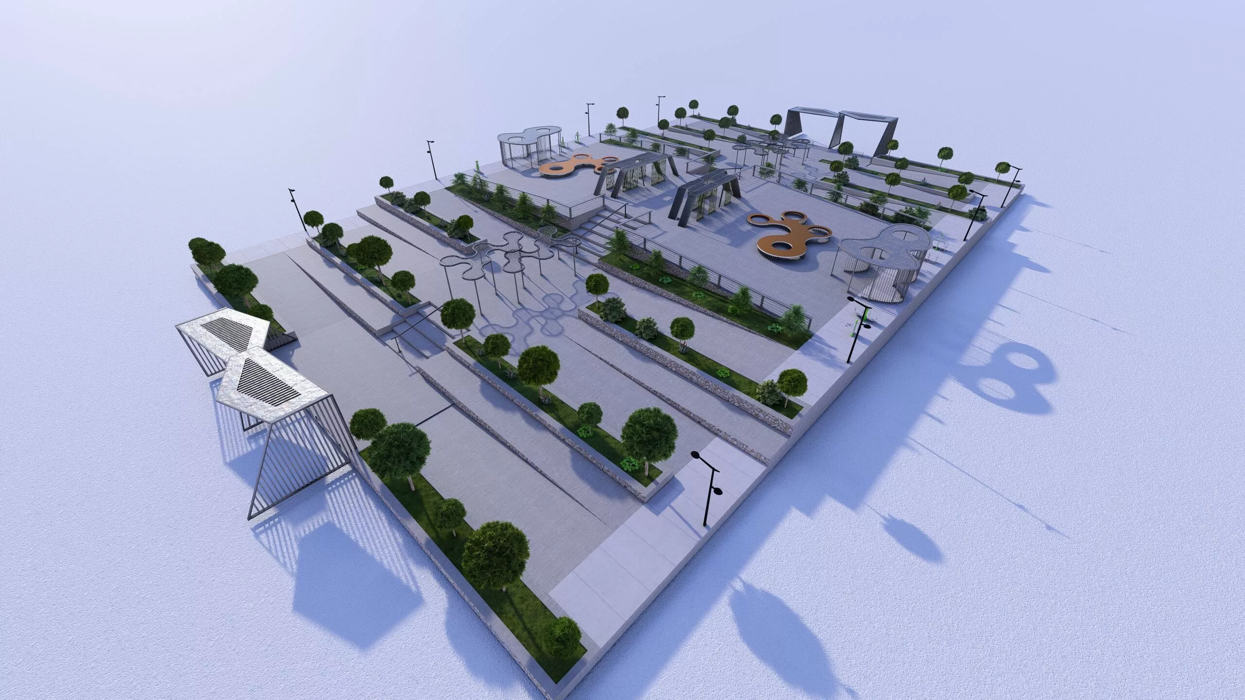 Master park-Regional park project-Private Park Landscape 3D model