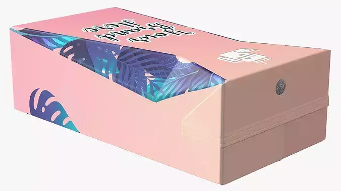Small Aseptic Carton Mockup Pink 3D model 7