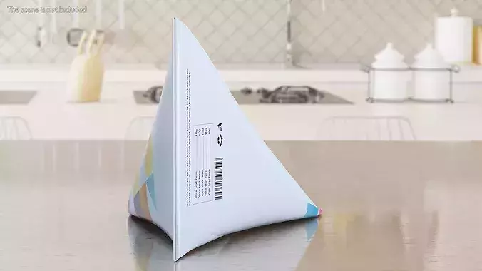 Triangle Aseptic Package Mockup Colorized 3D model 6