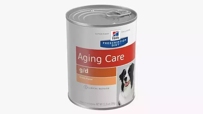 Hills Senior Care Canned Dog Food 3D model