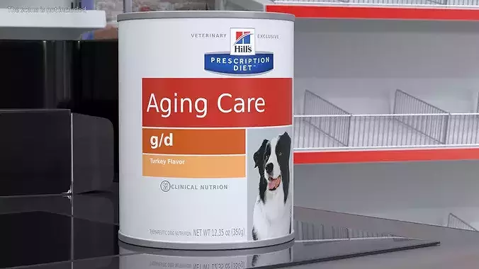 Hills Senior Care Canned Dog Food 3D model 2