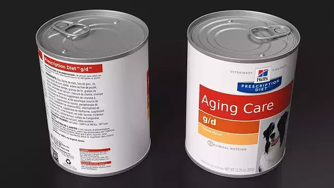 Hills Senior Care Canned Dog Food 3D model 7