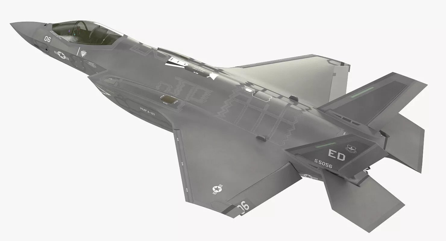 Stealth Multirole Fighter F35 Lightning II Rigged 3D model