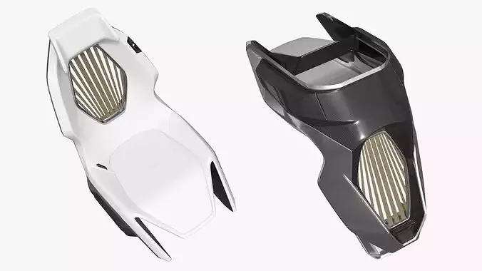 Futuristic Concept Car Seat White 3D model 3
