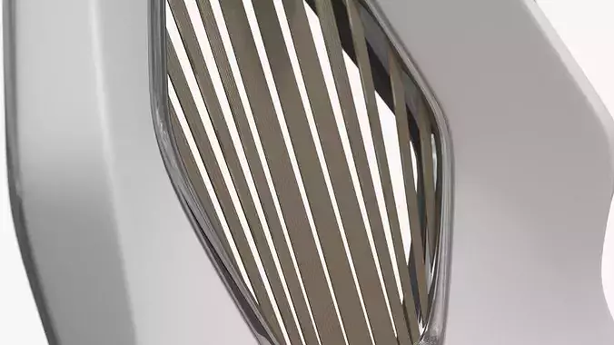 Futuristic Concept Car Seat White 3D model 7