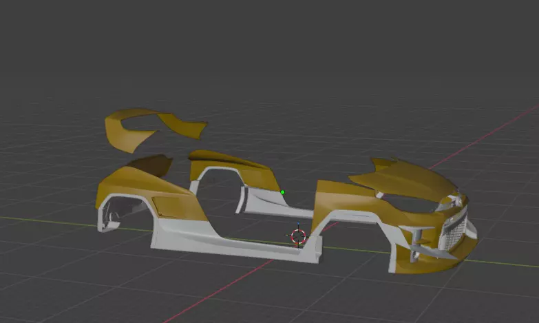 Toyota yaris wide body kit 3d printble for real car 3D print model