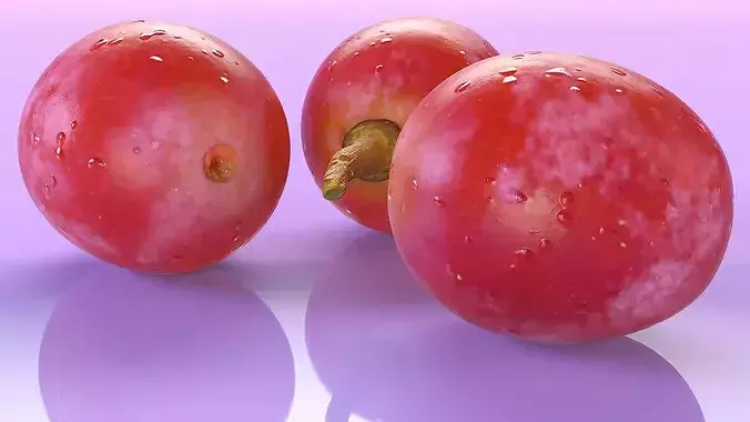 Blush Grapes 3D model 2