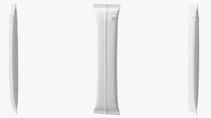 Pillow Shape Aseptic Pack with Tear Off Tab 3D model 7