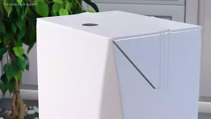 Beveled Edge Small Aseptic Carton with Straw Hole 3D model 3
