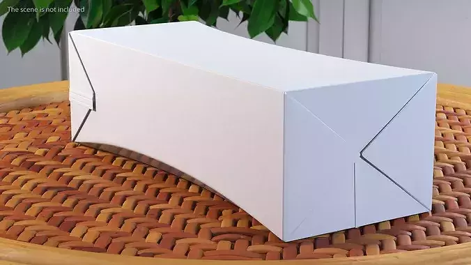 Beveled Edge Small Aseptic Carton with Straw Hole 3D model 4