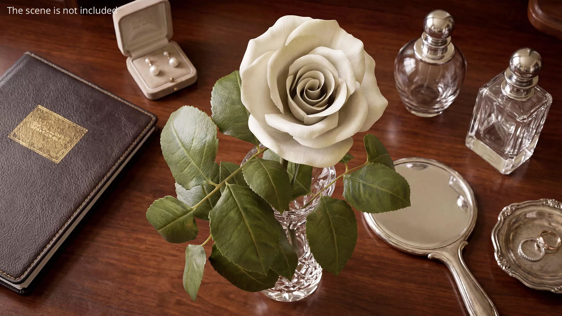 Rose Blooming Animated Rigged For Maya 3D model