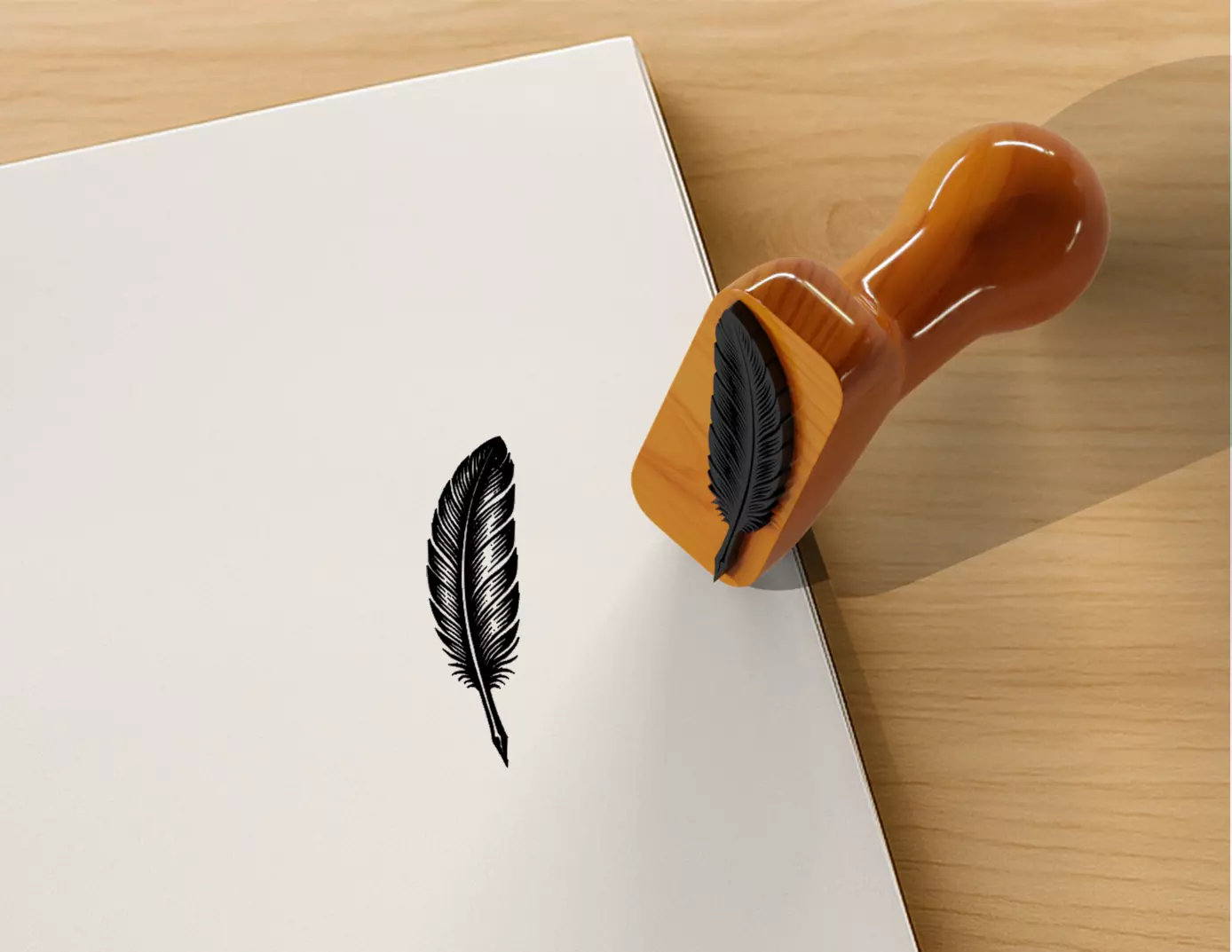 Feather Stamp Free 3D print model