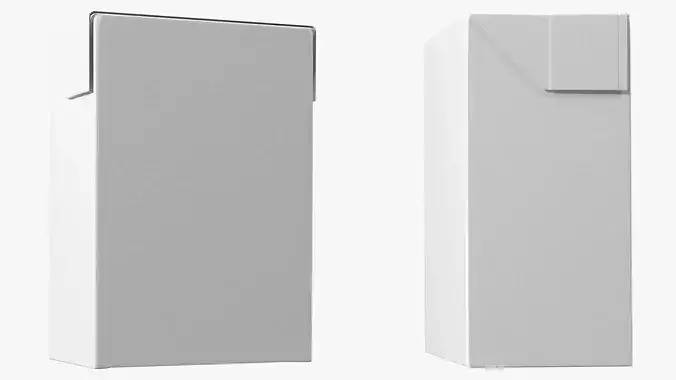 Rectangular Aseptic Carton Pack 3D model 7