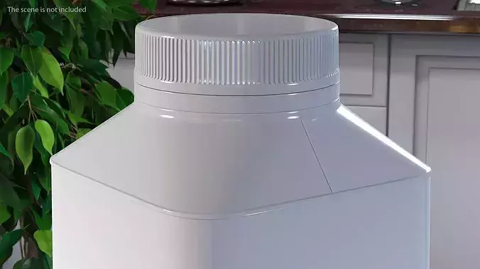 Carton Package for Cold Beverage with Cap 3D model 3