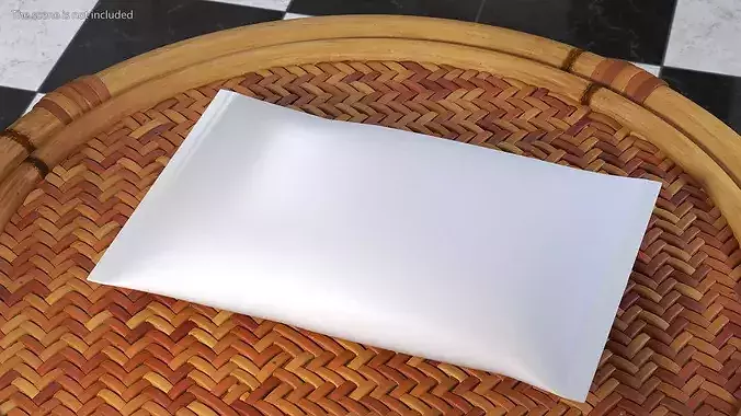 Pillow Shaped Milk Packaging 3D model 3