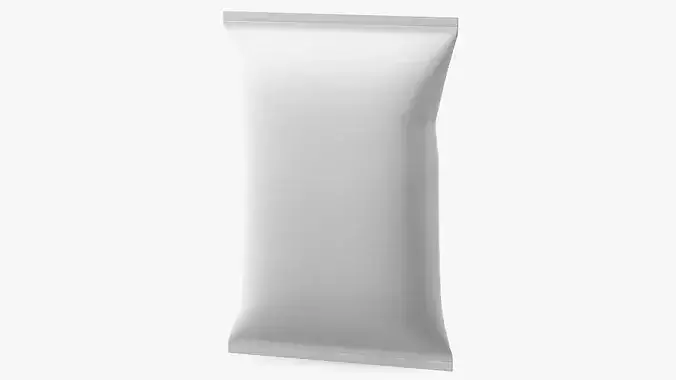Pillow Shaped Milk Packaging 3D model