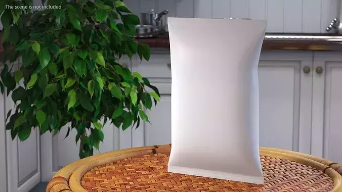 Pillow Shaped Milk Packaging 3D model 2