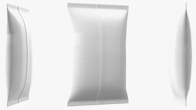 Pillow Shaped Milk Packaging 3D model 7
