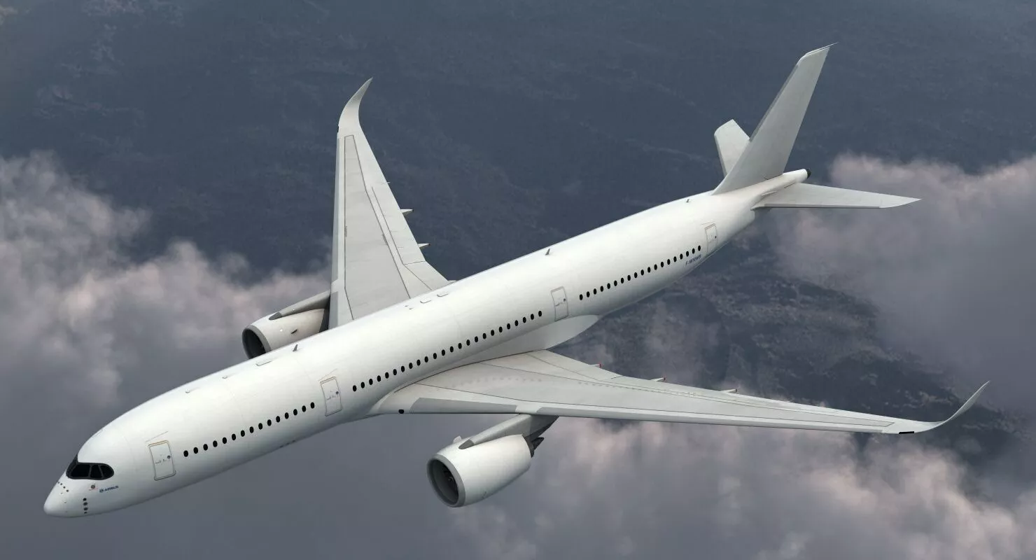 Airbus A350-900 Generic Rigged 3D model