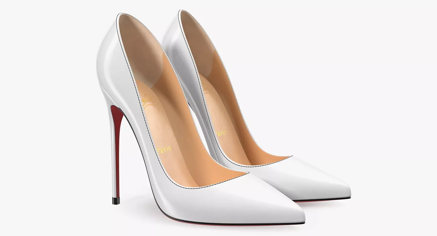 White Heels 3D model