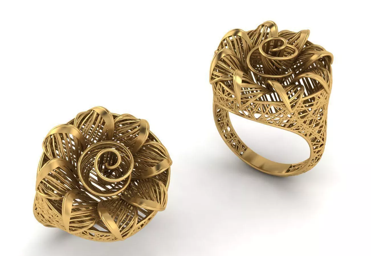 jewelry net ladies ring 3D print model