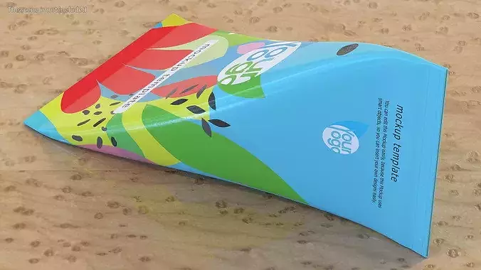 Triangle Aseptic Package Mockup in Blue 3D model 5
