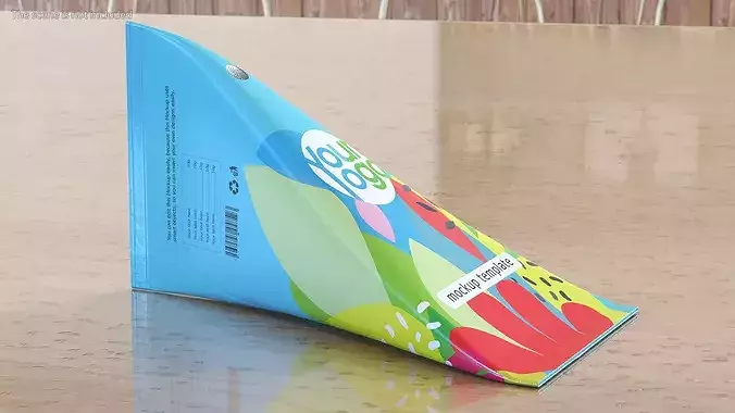 Triangle Aseptic Package Mockup in Blue 3D model