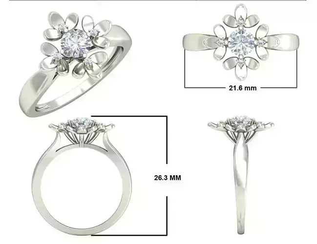 solitaire ladies ring