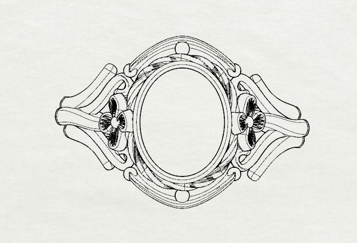 opalring  daimond ring flowerring 3D print model_4