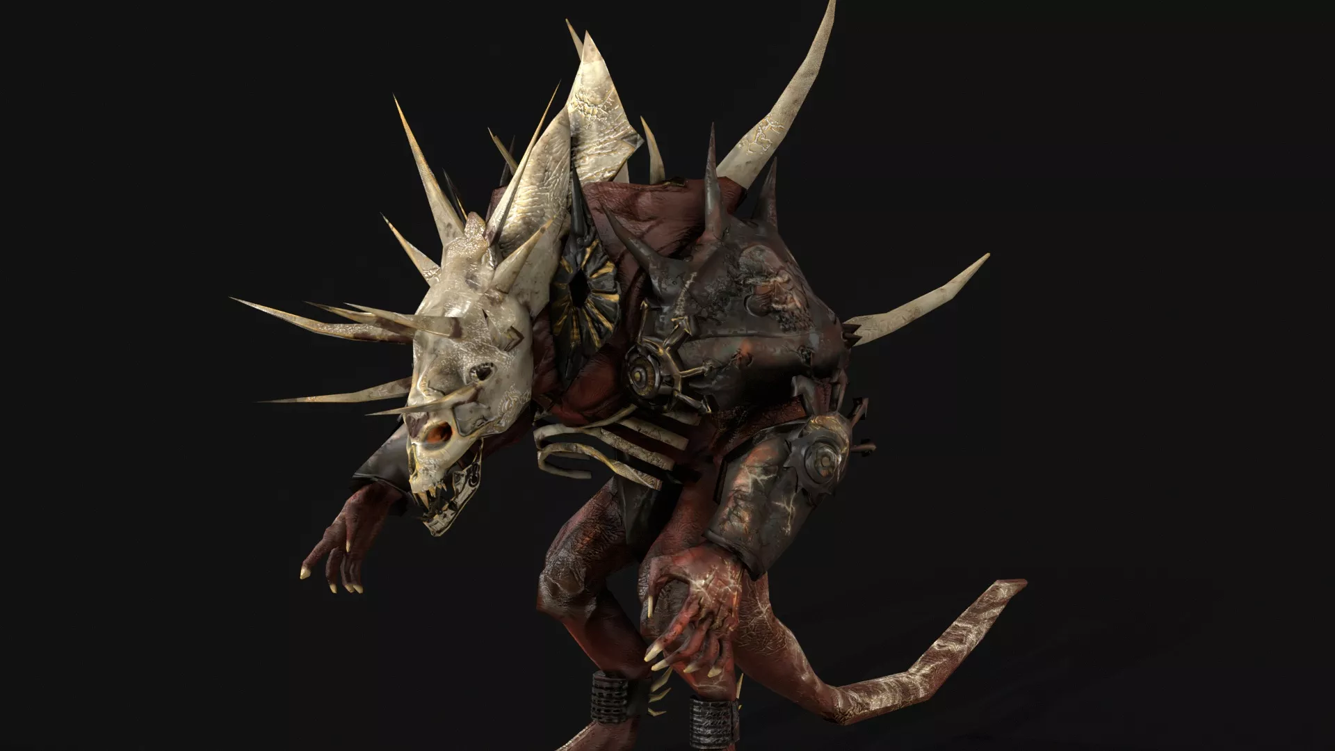 Demon dwarven Free low-poly 3D model