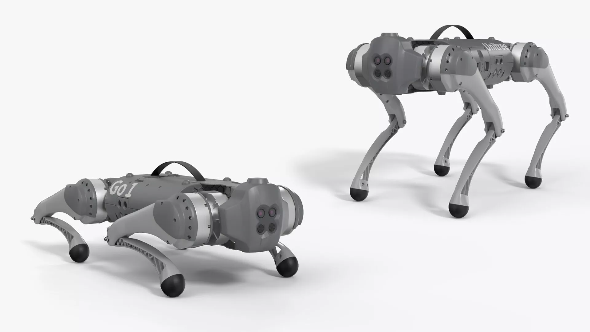 Unitree Go1 Mobile Robot Animated Rigged For Blender 3D model