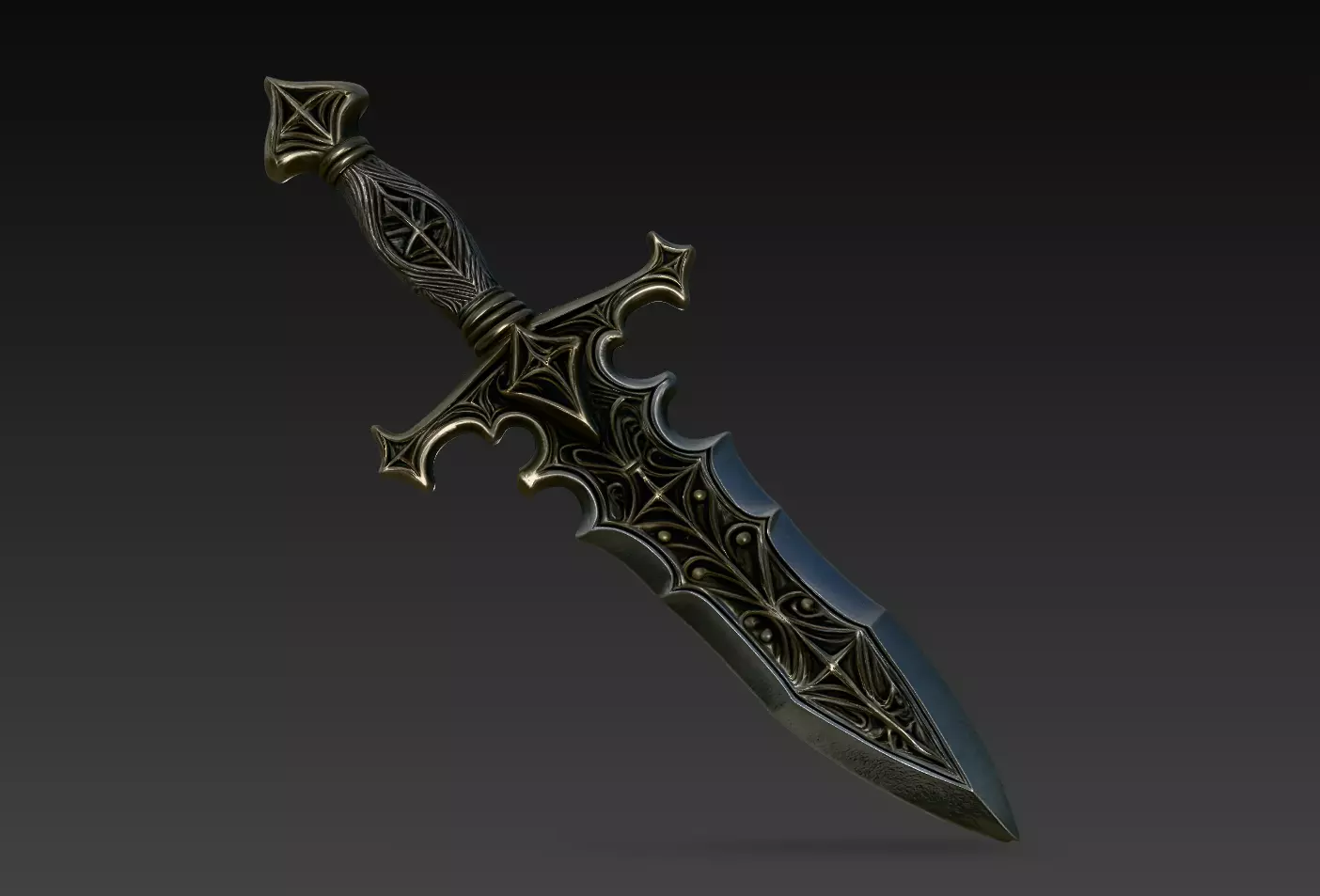 Nightspire Relic Dagger STL 3D print model