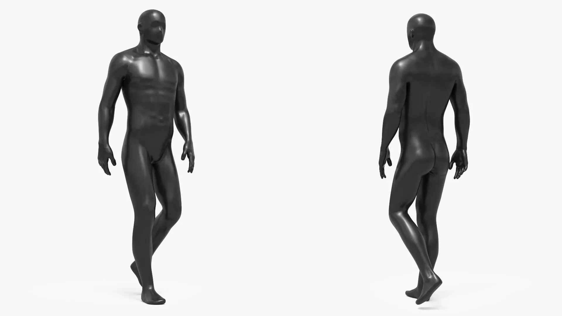 Male Mannequin Walking Animated Rigged For Maya 3D model