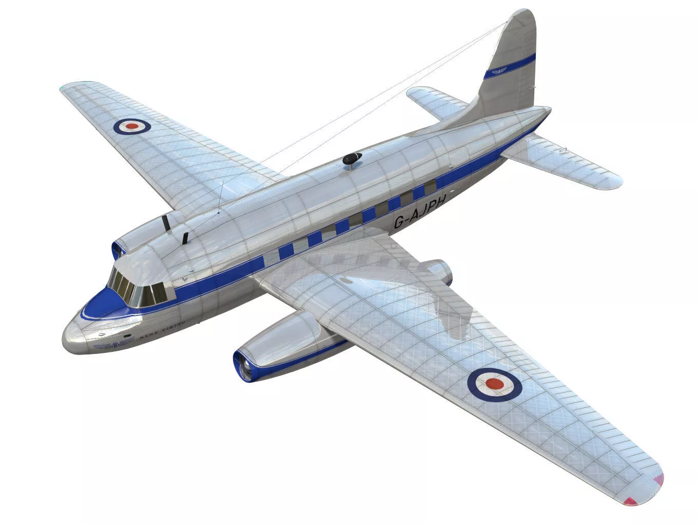 Vickers 618 NENE Viking 3D model