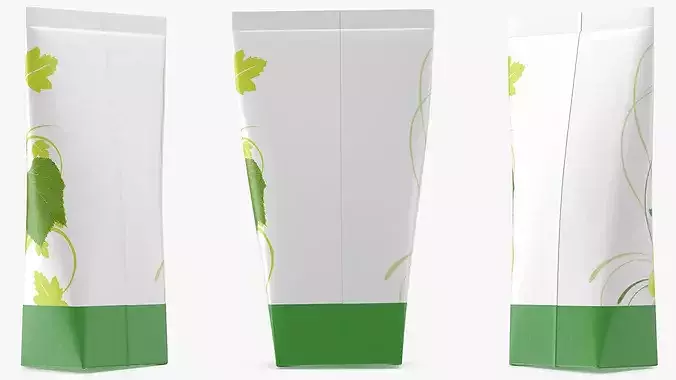 Aseptic Triangular Grape Liquid Packaging 3D model 6