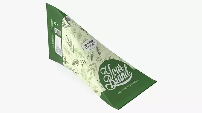 Triangle Aseptic Packaging Mockup Green 3D model