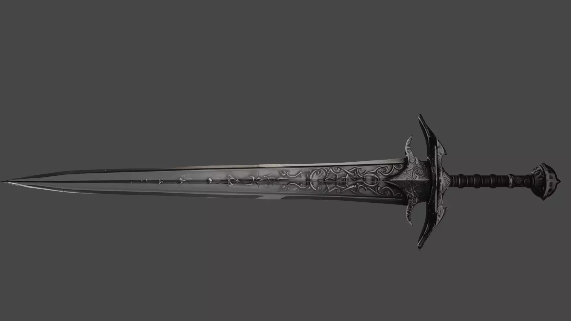 Game-Ready Fantasy RPG Sword 3D model