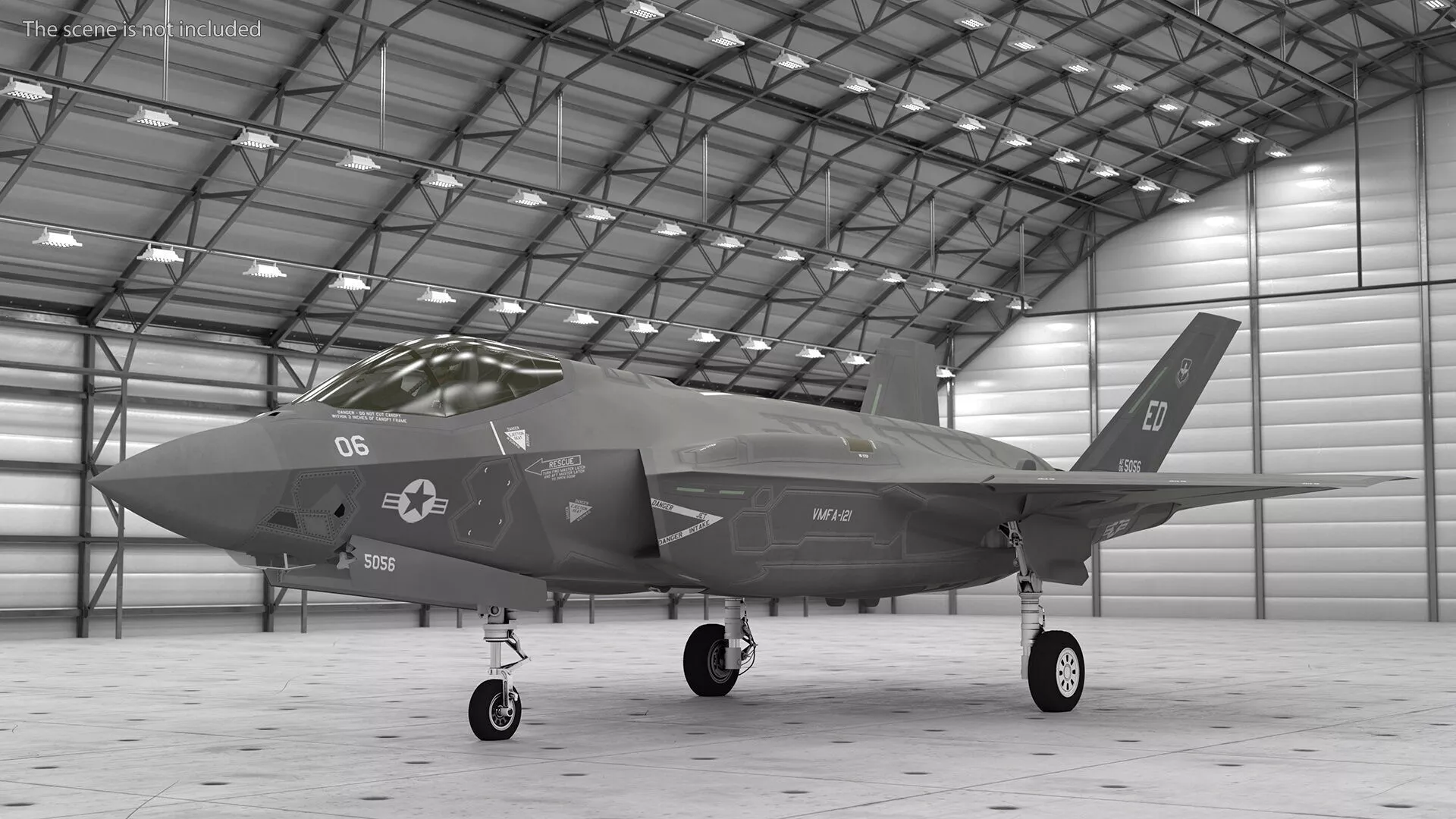 Stealth Multirole Fighter F 35 Lightning II Pilot Rigged 3D model