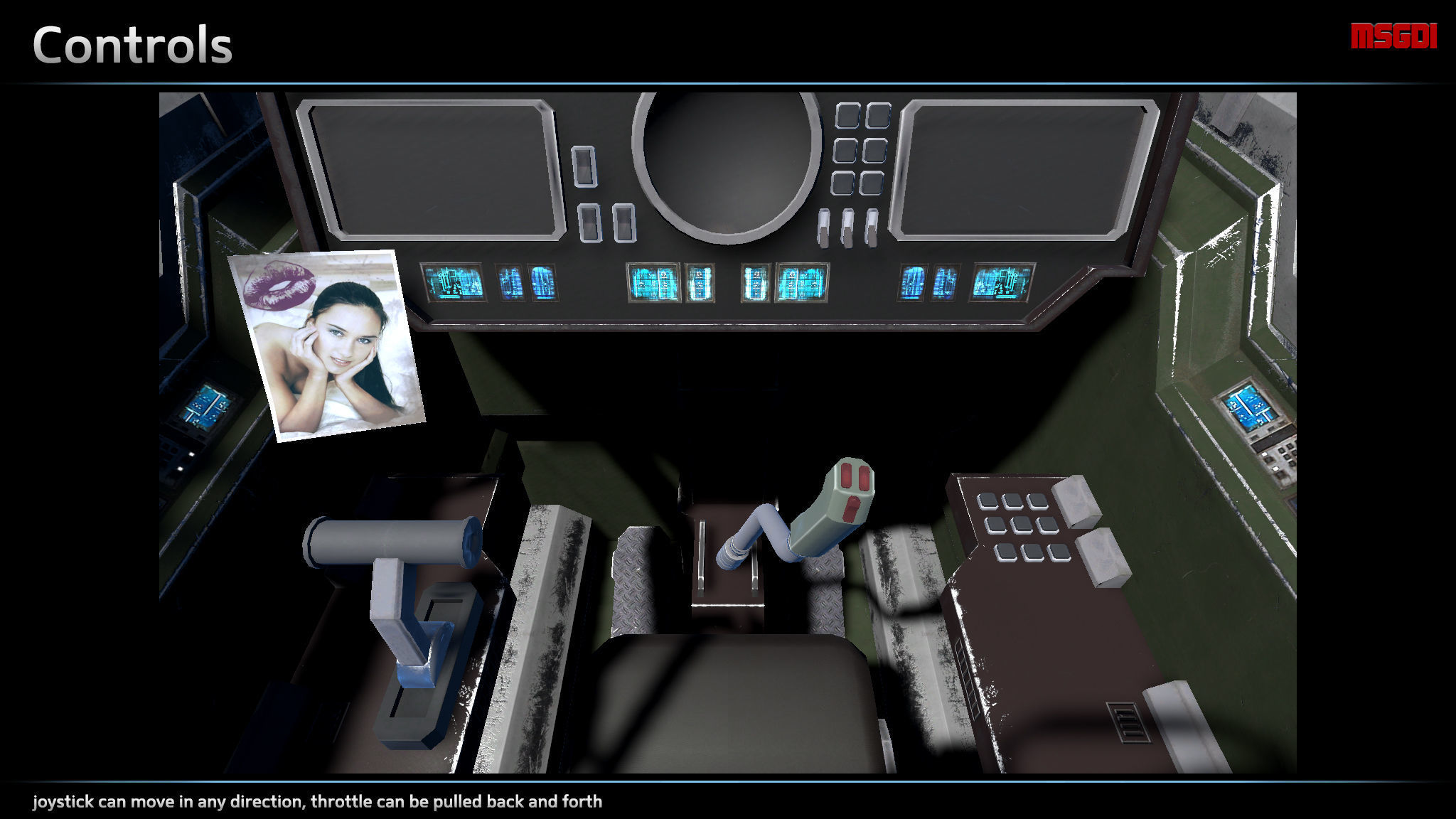 Spaceship Cockpit I Low-poly 3D model_4